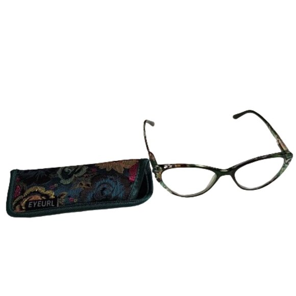 EYEURL Women's Cat Eye Reading Glasses +3.75 C21 Case Included as pictured - Picture 1 of 7